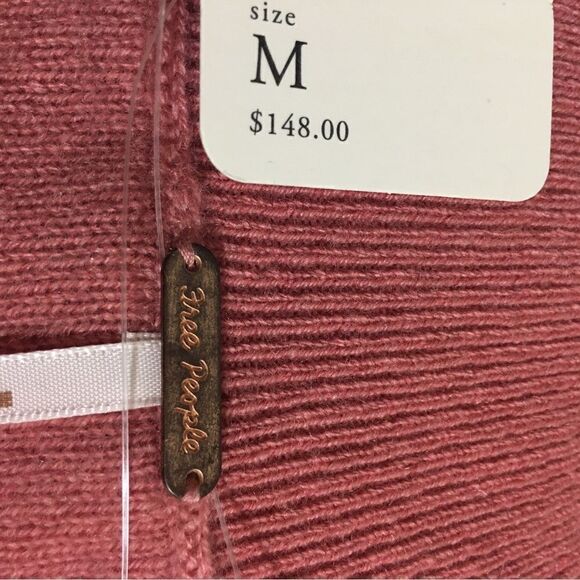 Free People NWT Rose Poppy Cashmere Sweater Size Medium - Picture 7 of 9